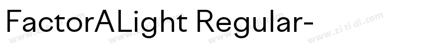 FactorALight Regular字体转换